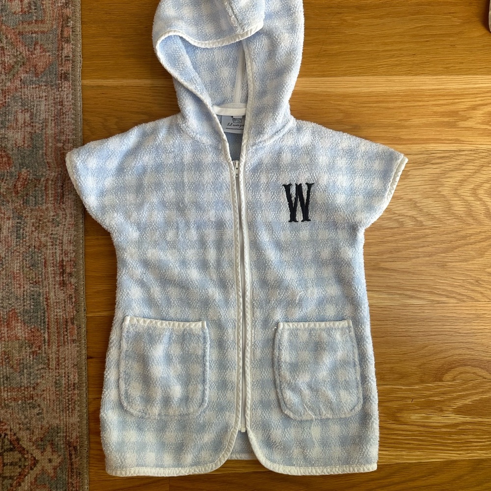 Weezie kids cover up - monogrammed with a W